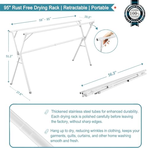95 Inches Clothes Drying Rack