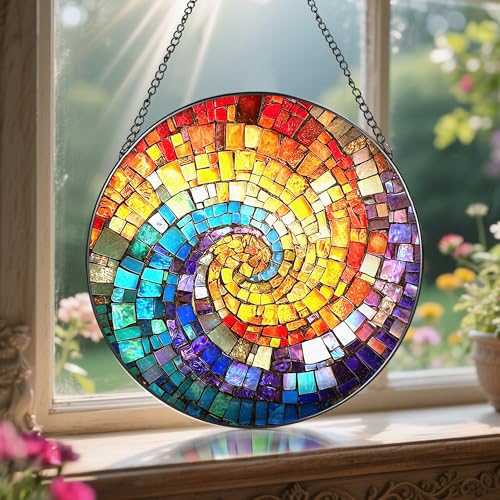 8'' Rainbow Spiral Suncatcher Ornament