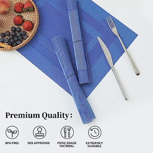Blue Frame Placemats Set of 8 (8 Count)