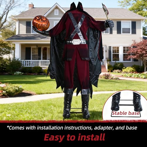 Animatronic Halloween Decorations Headless Warrior 6.2ft