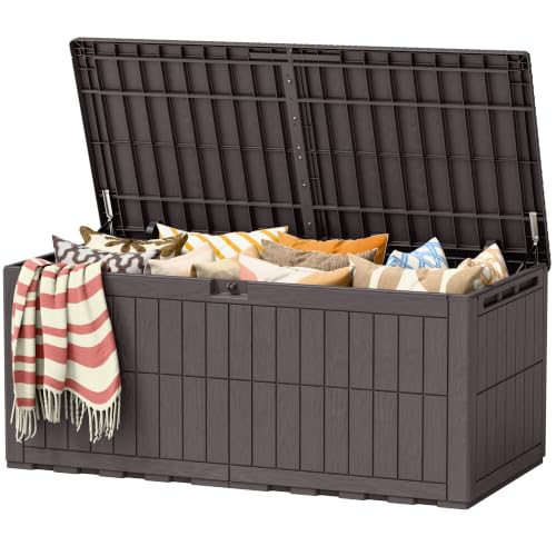 230 Gallon Deck Box Resin Outdoor Storage Box Waterproof