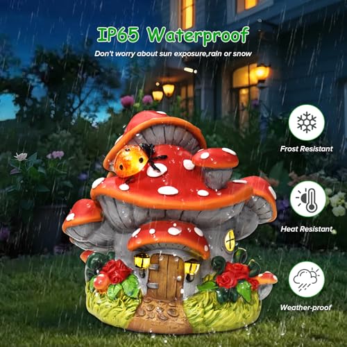 Solar Mushroom House Statue