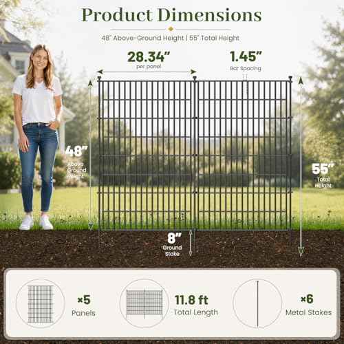 No Dig Garden Fence Outdoor for Yard (315.52 sq ft sq ft)