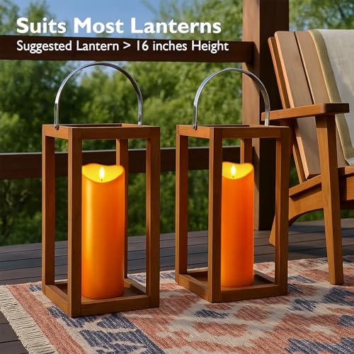 4"x12" Halloween Orange Flameless Candles (2 Count)