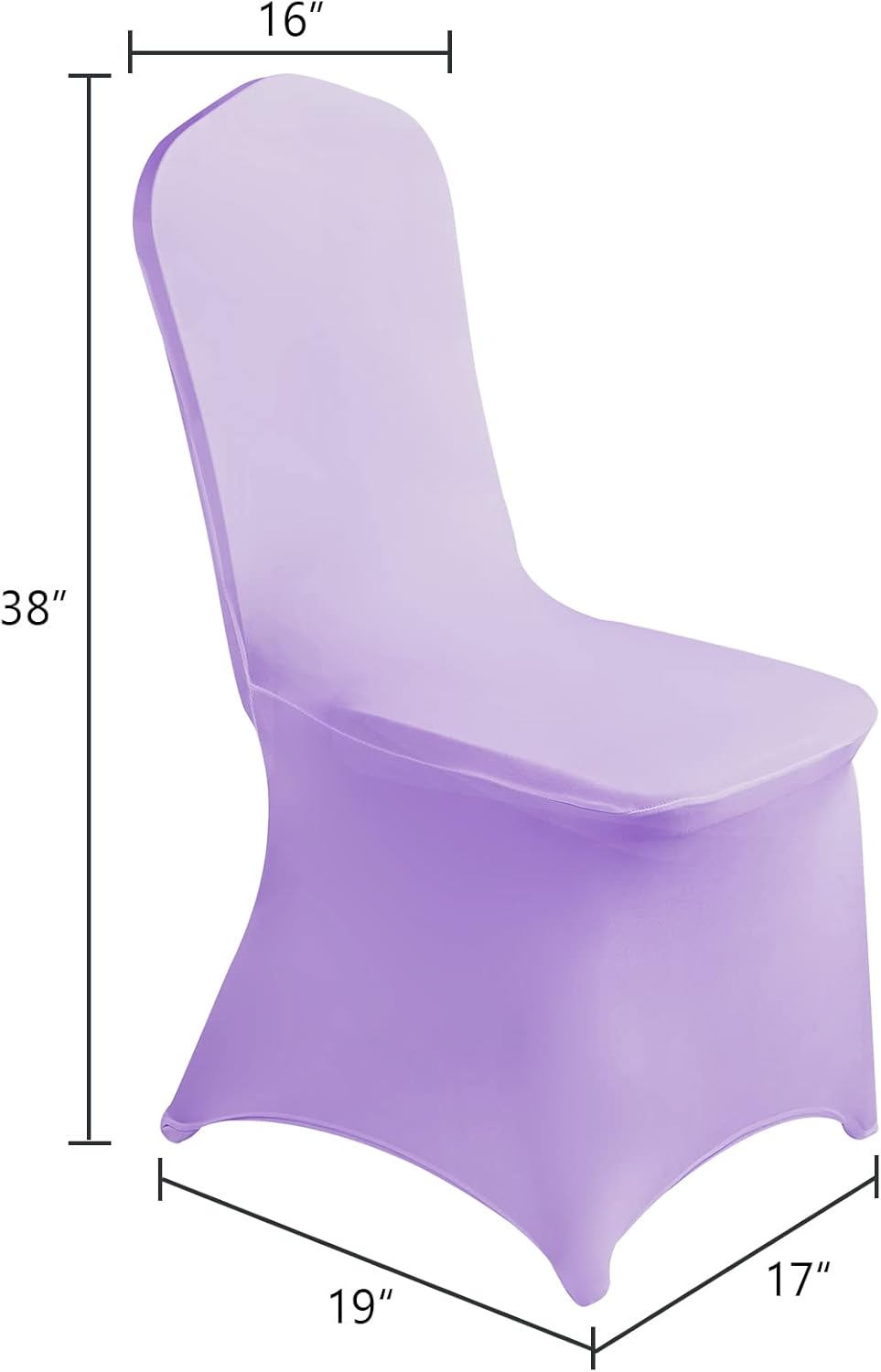 SUPERO Waterproof Spandex Chair Cover 12PCS, Stretch Dining Chair Covers, Polyester Outdoor Chair Covers, Protector Stretch Chair Cover for Party Universal, Banquet, Wedding Event, Hotel(Lavender)