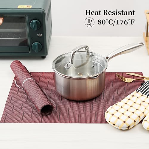 Burgundy Placemats Set of 6 (6 Count)