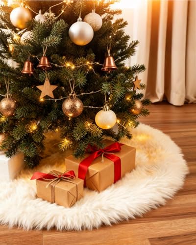 48 Inches Faux Fur Christmas Tree Skirt