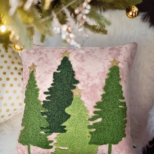 Christmas Tree Pillow Covers 18x18