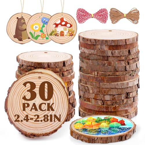 30 Pack Wood Slices for Crafts (30 Count)