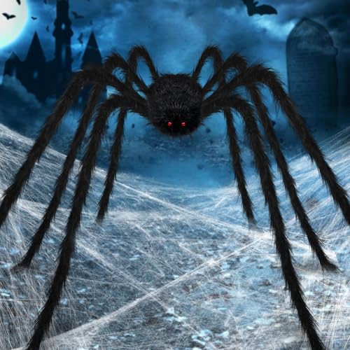 15FT Halloween Giant Spider Outdoor Decorations (15FT)