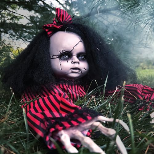 Scary Haunted Crawling Baby Doll (43" Crawling Girl)