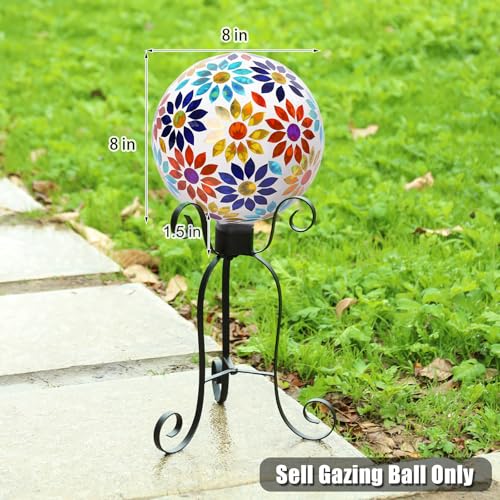 Gazing Ball 8" Glass Gazing Balls Sphere for Garden Outdoor Decor