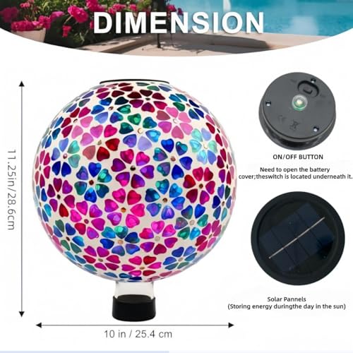 Mosaic Solar Gazing Ball