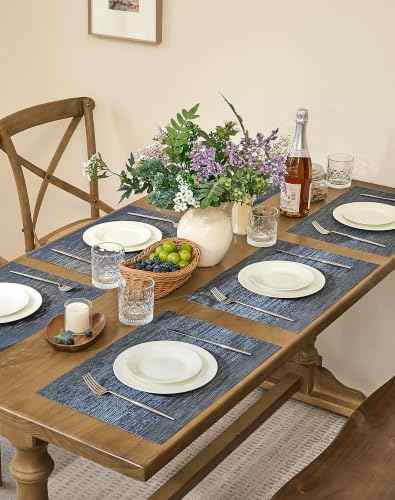 Denim Blue Placemats Set of 6 (6 Count)