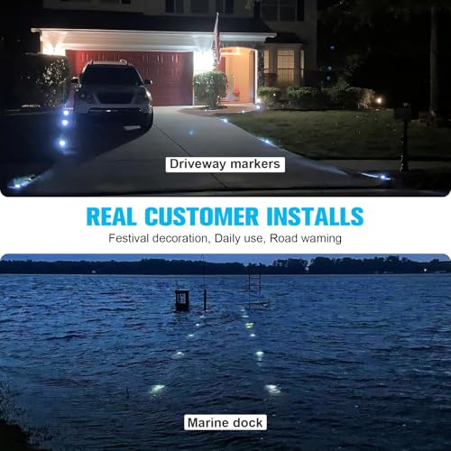Solar Deck Driveway Dock Lights (4 Count)