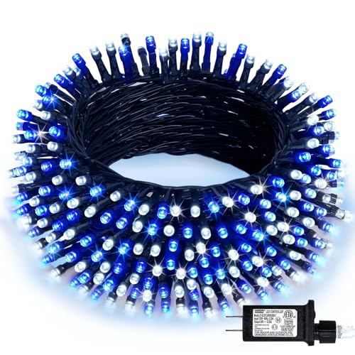 66ft 200 LED Blue and White Christmas Lights