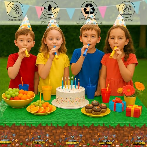 Pixel Design Party Tablecloths (6 Count)