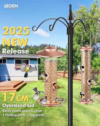 Bird Feeders for Outdoors Metal Chew Resistant