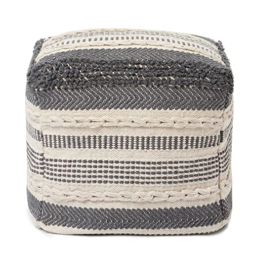 Pouf with Filler Cube Bean Bag Pouffe