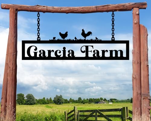Personalized Chicken Coop Metal Signs