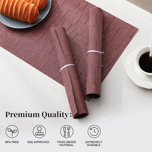 Burgundy Placemats Set of 4 (4 Count)