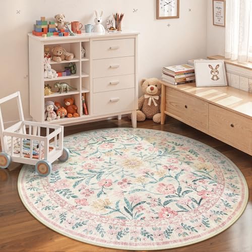 Washable Round Rugs 6ft
