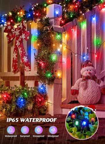 2 Pack Solar Christmas String Lights Outdoor (144 Foot)
