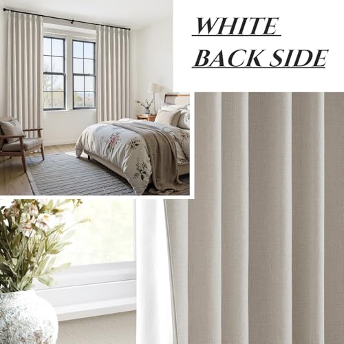 Extra Long Blackout Pinch Pleated Luxury Curtains 144 Inch Long for Living Room (2 Count)