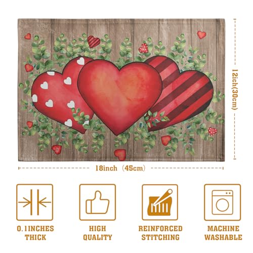 Valentines Day Wooden Plank Placemats Set of 4 (4 Count)