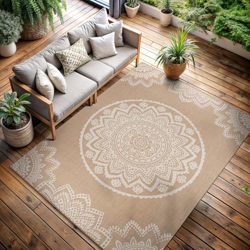 Outdoor Rug 6x9 Modern Area Rugs for Indoor and Outdoor Patios and Porches