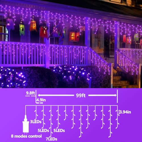 Purple Halloween Lights (99 Foot)