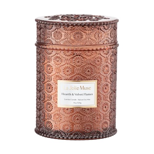Hearth & Velvet Flames Scented Candle for Home (19 Ounce)