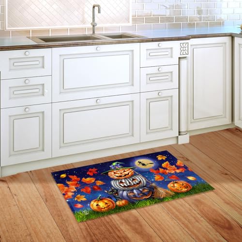 Doormat 30x18 Indoor Outdoor Halloween Pumpkin Stack for Halloween Doormat (3.75 Sq Ft)