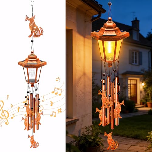 Large Solar Dog Wind Chimes