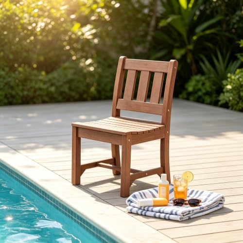 Poly Lumber Patio Dining Chair Outdoor Garden Armless Chair