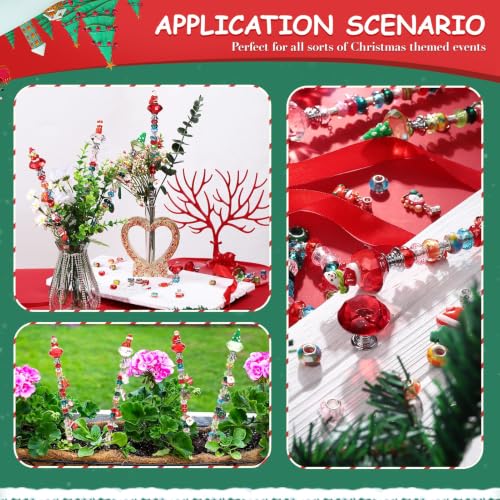110 Pcs Beaded Garden Stake Fairy Wand for Christmas Decoration (110 Count)