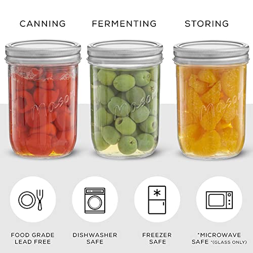 16 Oz Mason Jars With Lids (6 Count)