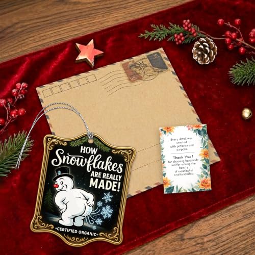 Snowflakes Funny Christmas Inappropriate Christmas Ornaments 2026