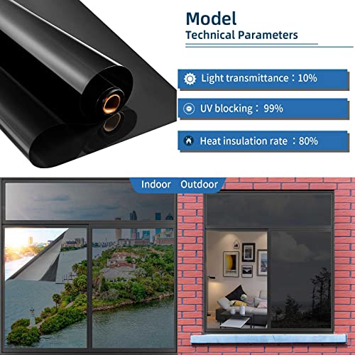 One Way Window Privacy Film with Tools (43.05 Sq Ft)