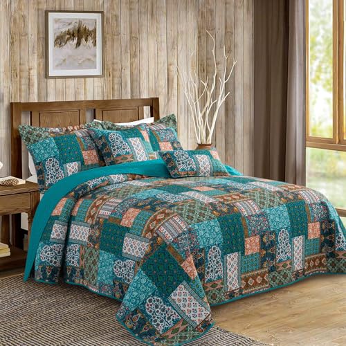 100% Cotton Face Quilt Queen Size Bedding Set