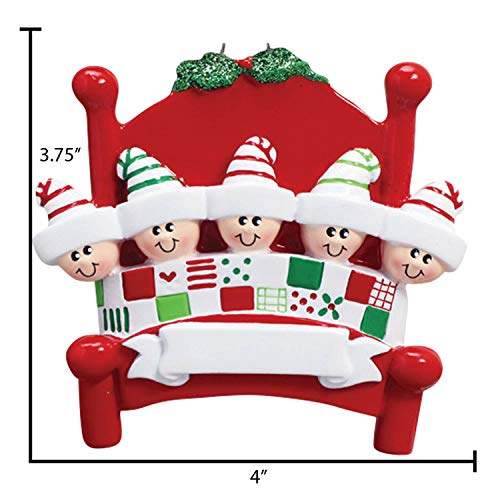 Bedtime Family of 5 Ornament 2026 Personalized Family Christmas Ornaments 2026