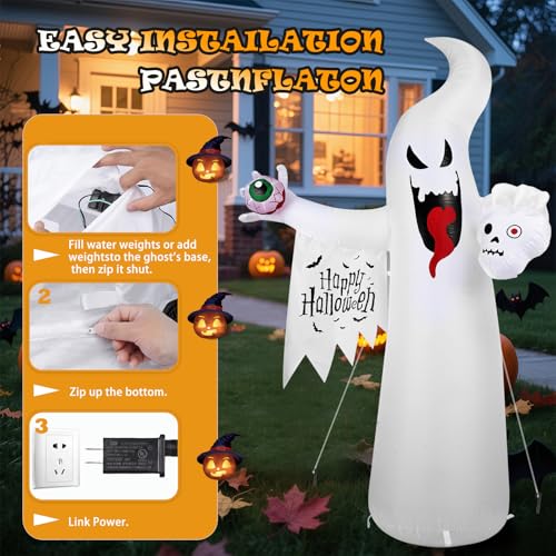 Halloween Inflatable Ghost Decoration (8FT casper the ghost)