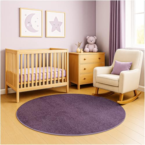 Soft & Colorful 7' Round Kids Classroom Area Rug