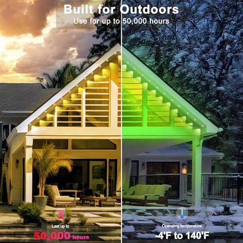 150FT Permanent Outdoor Lights for House