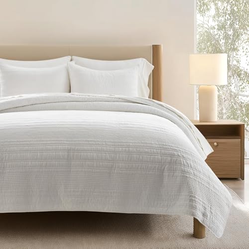 HOME 100% Cotton Modern Lines Quilt Set Queen Size
