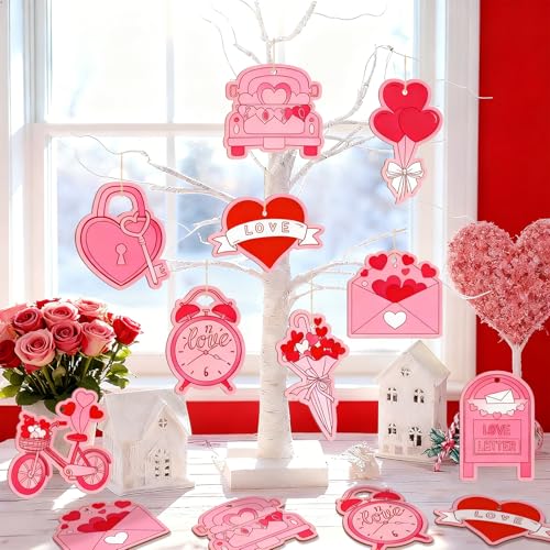 80PCS Wooden Heart Ornaments to Paint Valentine's Day Craft (80 Count)