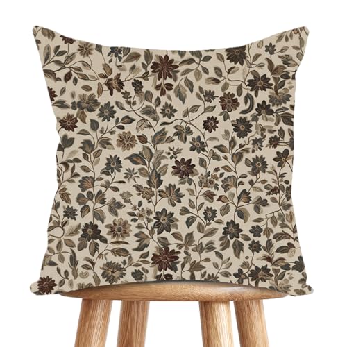 William Morris Abstract Vintage Floral Velvet Design Throw Pillow Covers Home Decor