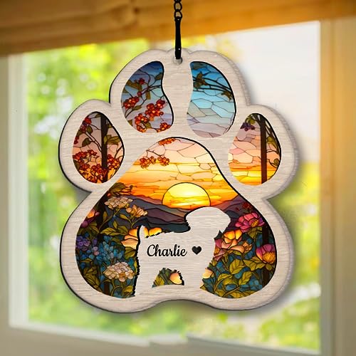 Personalized Yorkipoo Suncatcher Dog Memorial Gifts