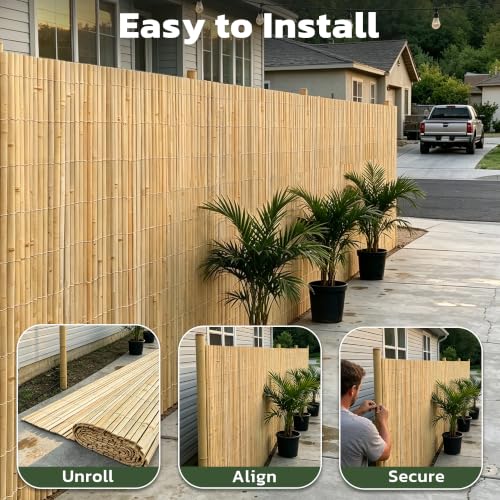 Natural Bamboo Slat Screening (84.5 Sq Ft)