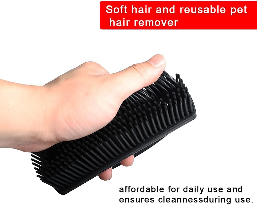 Rubber Pet Hair Removal Brush Lint & Hair Removal Cat Dog Hair Remover Brush Pet Hair Removal Tool Silicone Lint and Debris Remover for Cleaning, Grooming, Lint and Fur Removal, Home,Red